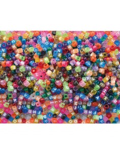 Cuentas letra/formas - 1000 unidades