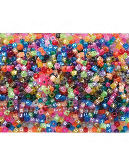 Cuentas letra/formas - 1000 unidades