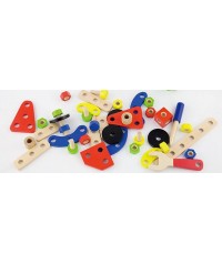 Mecano madera 68 piezas