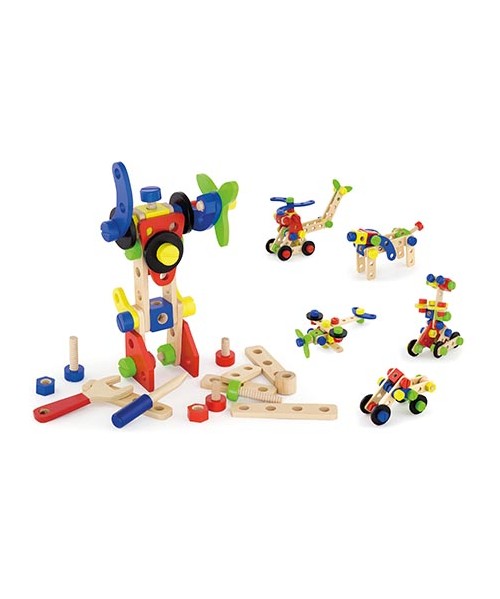 Mecano madera 68 piezas