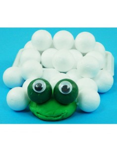 Bolas de porex 3 cm de diámetro, pack de 100 unidades.