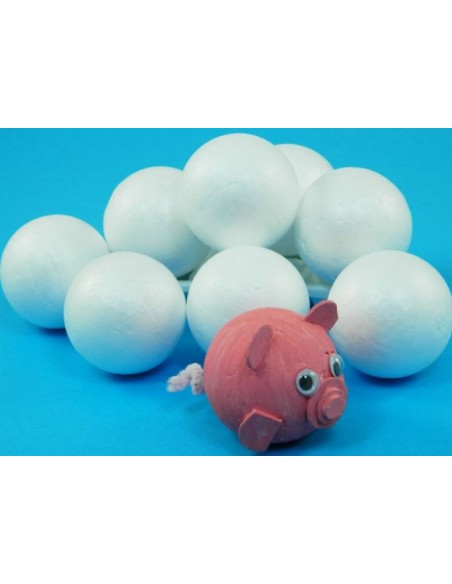 Bolas de porex 3 cm de diámetro, pack de 100 unidades.