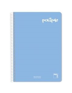 Cuaderno folio Plastipac azul oscuro 80h 90 gramos