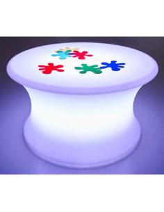 Mesa de luz redonda 70x70x40 cm