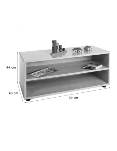 Mueble superbajo estantería 2 huecos