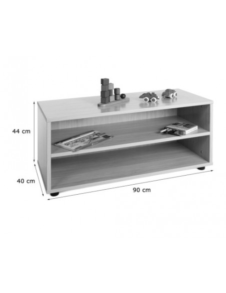 Mueble superbajo estantería 2 huecos