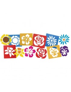 6 Plantillas flores de 14 x 15 cm. 2