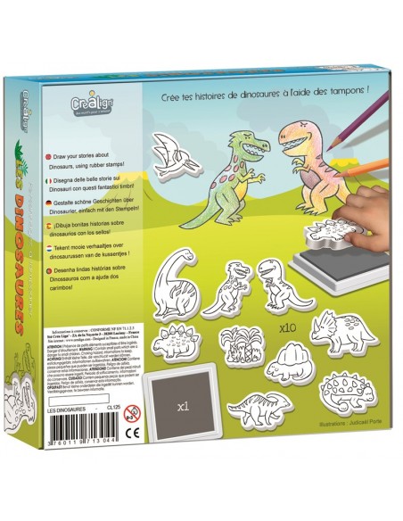 Sellos dinosaurios - 10 tampones