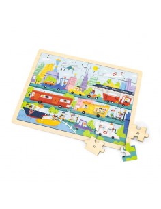 Puzles 48 piezas transportes 2