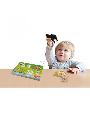 Encaje sonidos animales granja