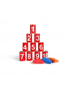 Volcar las latas con números