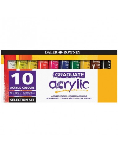 Graduate Acrylic 38 ml - 10 colores surtidos