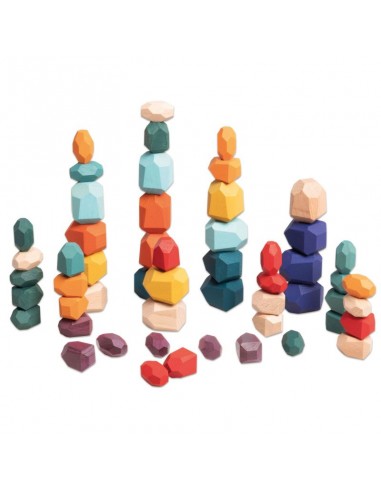 Piedras de colores construcción - 54 piezas