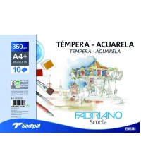 Bloc acuarela A4 350 gr. 10 hojas