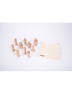 Personajes de madera natural - 10 piezas 2