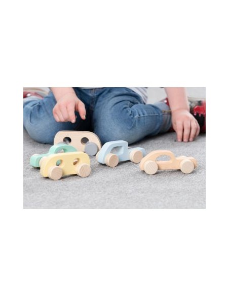 Coches madera 6 unidades