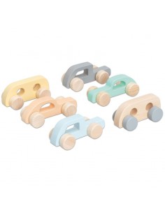 Coches madera 6 unidades