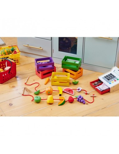 Cosedores frutas y verduras madera