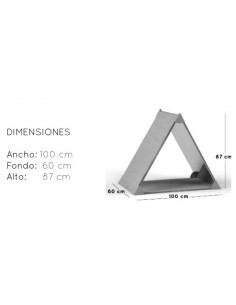 Pirámide con espejo 100x60x87 cm 2