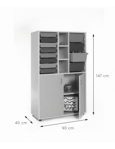 Armario medio cubeteros 40x90x147 cm: 12...