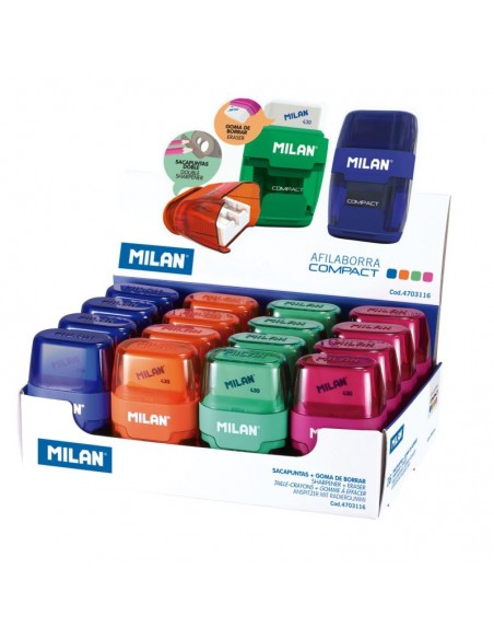 Borradores con afilalápices - 16 afilaborras Compact Milan