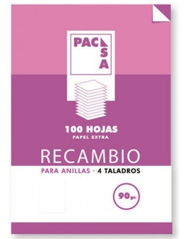 Paquete 20 und. Recambios Din A4 liso de 90 gr.