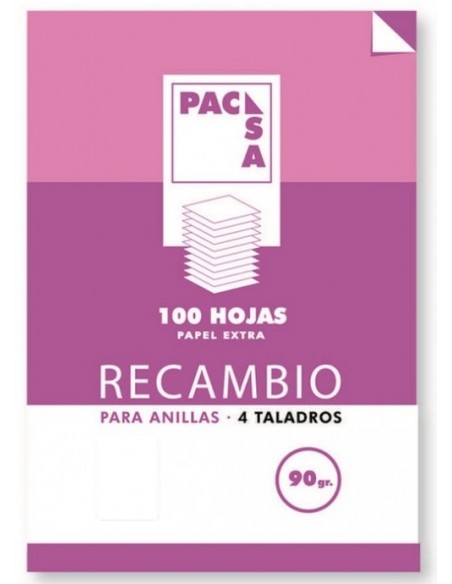 Paquete 20 und. Recambios Din A4 liso de 90 gr.
