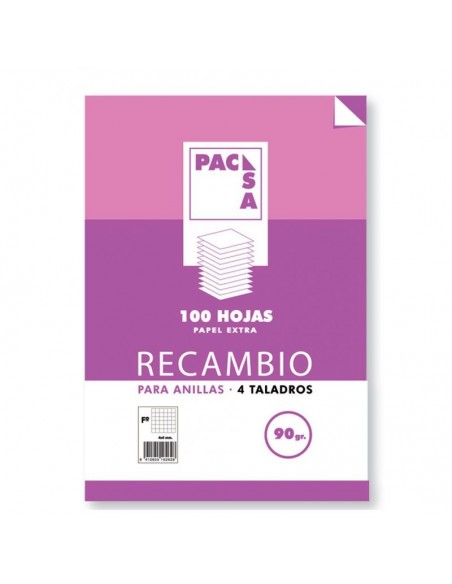 Paquete 20 und. Recambios Din A4 liso de 90 gr.