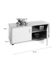 Armario super bajo 40x90x44 cm: 2 puertas + 2 huecos 2