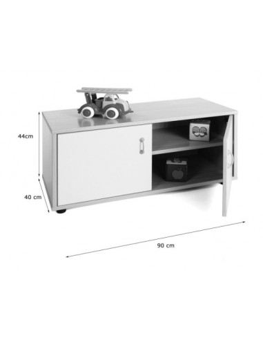 Armario super bajo 40x90x44 cm: 2 puertas + 2...