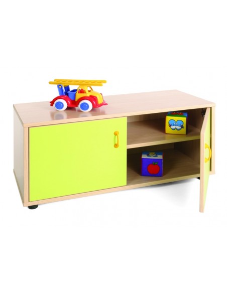 Armario super bajo 40x90x44 cm: 2 puertas + 2 huecos