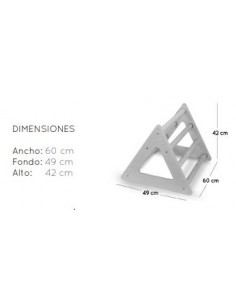 Pirámide con barrotes pequeña 60x49x42 cm 2