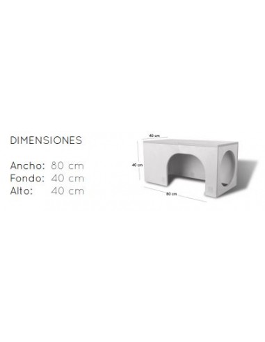 Cueva de gateo 80x40x40 cm