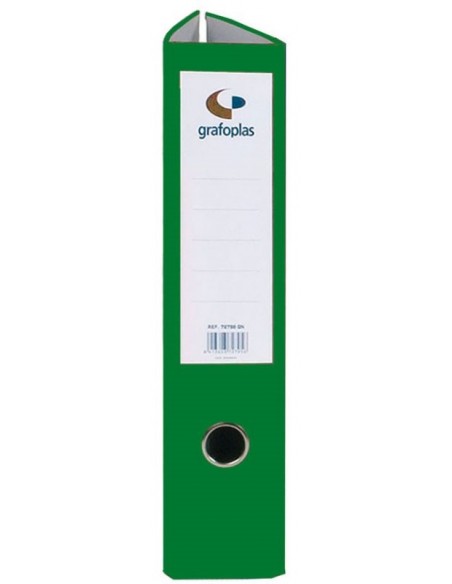 Archivador plástico verde tamaño folio lomo 55 mm