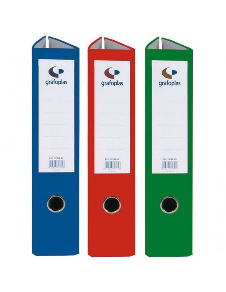 Archivador plástico verde tamaño folio lomo 55 mm