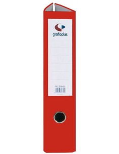 Archivador plástico rojo tamaño folio lomo 55 mm
