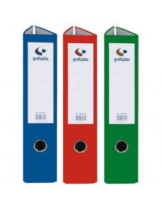 Archivador plástico azul tamaño folio lomo 55 mm 2