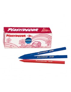 Caja 25 ceras unicolor Plastidecor amarillo 2