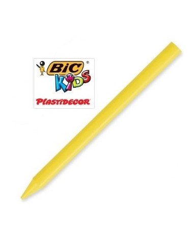 Caja 25 ceras unicolor Plastidecor amarillo