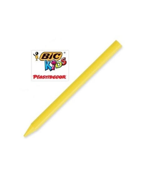 Caja 25 ceras unicolor Plastidecor amarillo