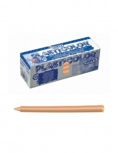 Caja 25 ceras unicolor Plasticolor rosa claro 2