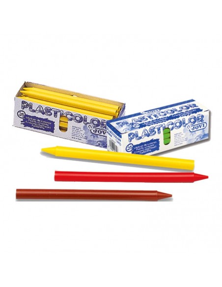 Caja 25 ceras unicolor Plasticolor verde claro