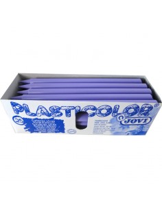 Caja 25 ceras unicolor Plasticolor lila