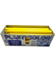 Caja 25 ceras unicolor Plasticolor amarillo