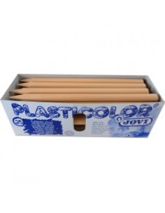 Caja 25 ceras unicolor Plasticolor rosa claro