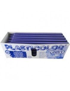 Caja 25 ceras unicolor Plasticolor violeta