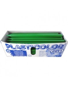 Caja 25 ceras unicolor Plasticolor verde claro