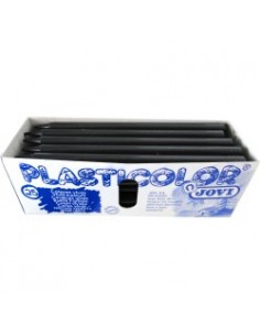 Caja 25 ceras unicolor Plasticolor negro