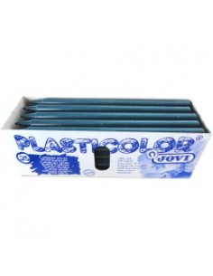 Caja 25 ceras unicolor Plasticolor verde oscuro