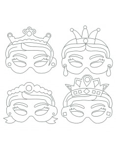12 máscaras de princesas para decorar